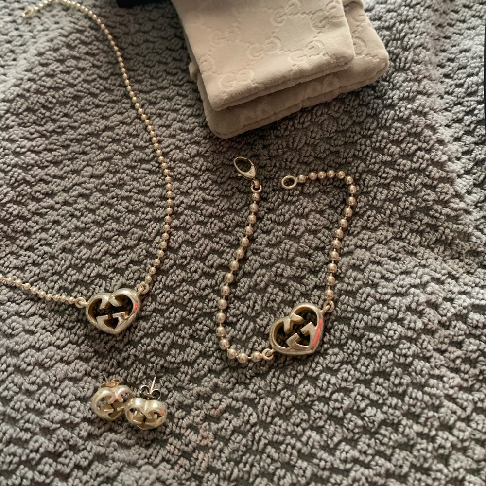 Authentic sterling silver Gucci set